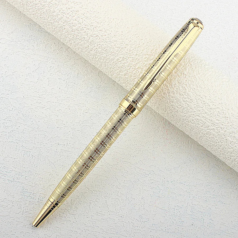 Metal Ballpoint Pen 0.7mm Blue Luxury Custom Advertising Ball Pen for School Gift Set Student Stationery Office Supplies